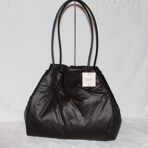 KATE SPADE Everything Puffy Large Tote Shoulder Bag Black Purse NWT - Picture 1 of 12
